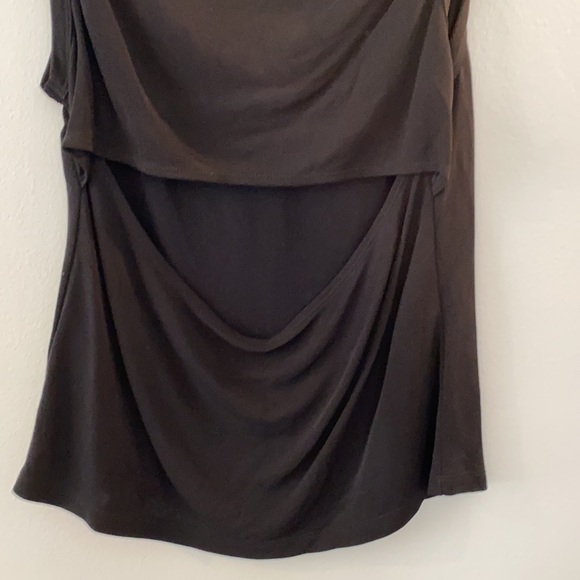 NWT A.L.C. Black Back Slit Viscose Sleeveless Blouse Women's Large - Picture 10 of 11
